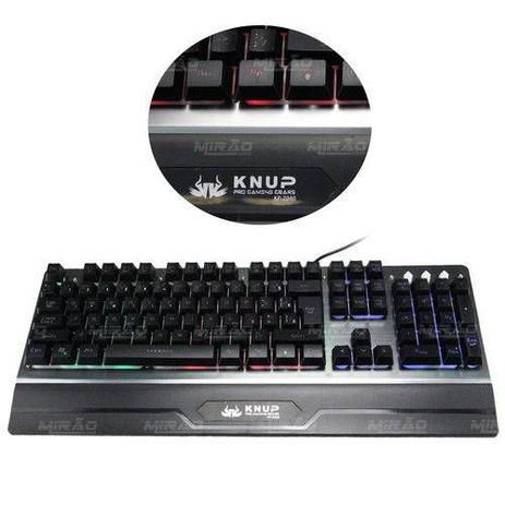 Teclado Gamer Pro Retroiluminação Led C/Fio USB (Teclas Gravadas A LASER) - Kp-2040 - Bcs Menor preço em Teclado Gamer Pro Retroiluminação Led C/Fio USB (Teclas Gravadas A LASER) - Kp-2040 - Bcs