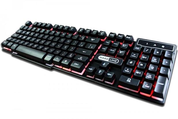 Teclado gamer semi mecanico hardline - Hoopson Menor preço em Teclado gamer semi mecanico hardline - Hoopson