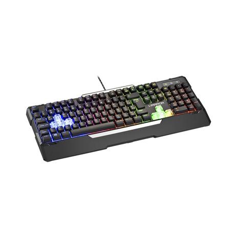 Teclado Gamer Semi Mecânico Preto USB LED Warrior Multilaser TC208 Menor preço em Teclado Gamer Semi Mecânico Preto USB LED Warrior Multilaser TC208