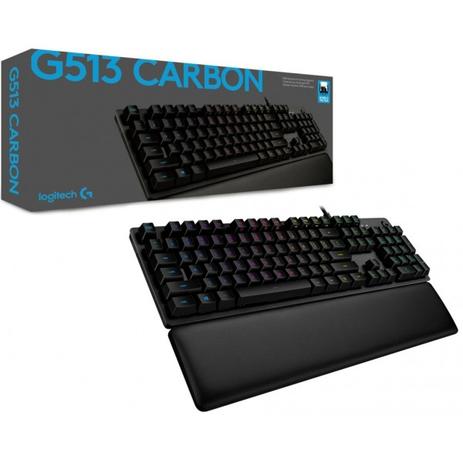 Teclado Logitech Gaming G513 Carbon Lightsync Rgb Switch Romer-G Tactile (Us) - 920-008860 Menor preço em Teclado Logitech Gaming G513 Carbon Lightsync Rgb Switch Romer-G Tactile (Us) - 920-008860