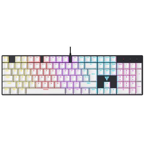 Teclado Mecânico Gamer Force One Avro, Rainbow, Switch Blue, Anti-Ghost, Teclas Milky Branco e Preto, US, Preto - FR.TC.AV.02 Menor preço em Teclado Mecânico Gamer Force One Avro, Rainbow, Switch Blue, Anti-Ghost, Teclas Milky Branco e Preto, US, Preto - FR.TC.AV.02