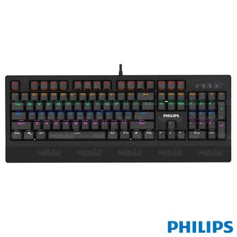Teclado Mecanico Gamer Usb Led Rgb Luminoso Philips - SPK8403 Menor preço em Teclado Mecanico Gamer Usb Led Rgb Luminoso Philips - SPK8403