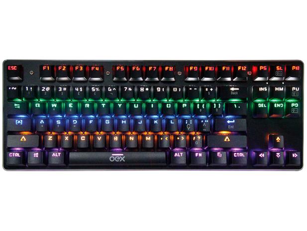 Teclado Mecânico Gamer USB OEX Game - ABNT2 Preto TC602 Spectrum Menor preço em Teclado Mecânico Gamer USB OEX Game - ABNT2 Preto TC602 Spectrum