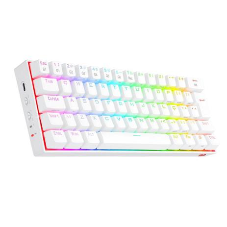 Teclado Mecânico Redragon Draconic Branco 60% Bluetooth Ptbr - Teclado  Gamer - Magazine Luiza