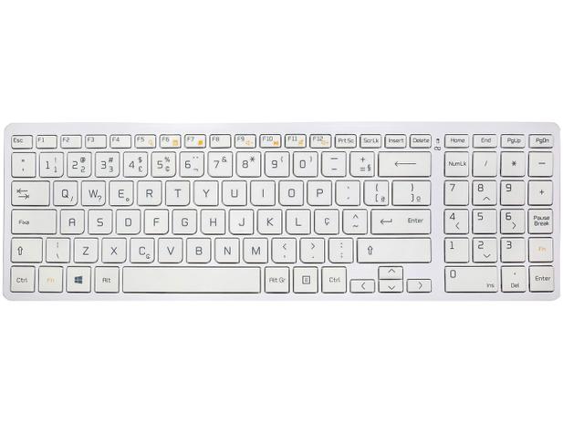 Teclado Mecânico sem Fio LG All in One - ABNT2 Branco Original Menor preço em Teclado Mecânico sem Fio LG All in One - ABNT2 Branco Original