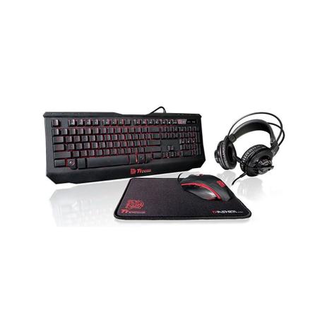 Teclado+mouse+mousepad+headset TT ESPORTS Gaming KIT KBGCKPLBLPB01 - Thermaltake Menor preço em Teclado+mouse+mousepad+headset TT ESPORTS Gaming KIT KBGCKPLBLPB01 - Thermaltake