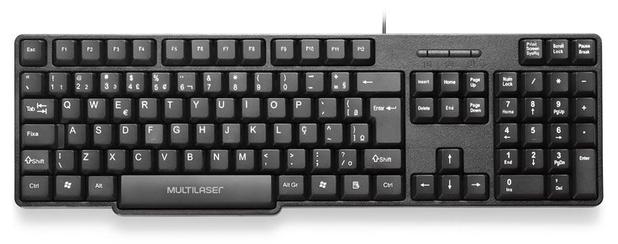 Teclado Multilaser Slim TC213 - USB - Preto Menor preço em Teclado Multilaser Slim TC213 - USB - Preto
