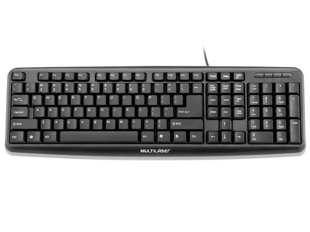 Teclado Multilaser Tc065 Usb Preto Menor preço em Teclado Multilaser Tc065 Usb Preto