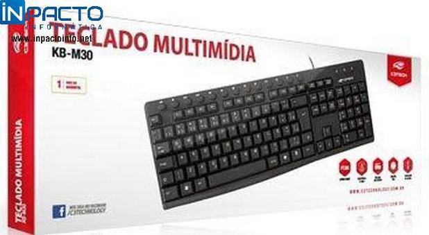 Teclado multimidia c3tech kb-m30bk preto usb Menor preço em Teclado multimidia c3tech kb-m30bk preto usb