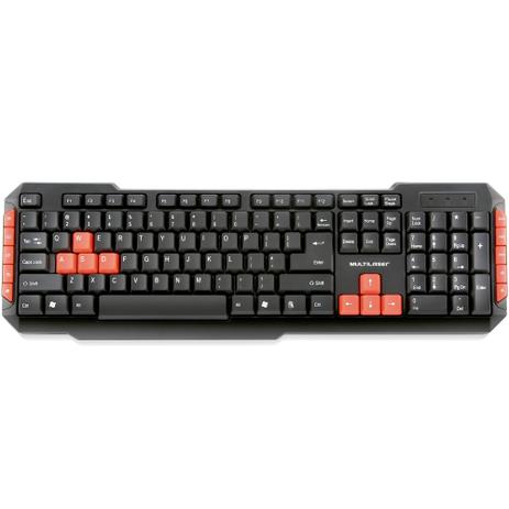 Teclado multimidia gamer s/ fio usb verm/pt tc191 multilaser Menor preço em Teclado multimidia gamer s/ fio usb verm/pt tc191 multilaser
