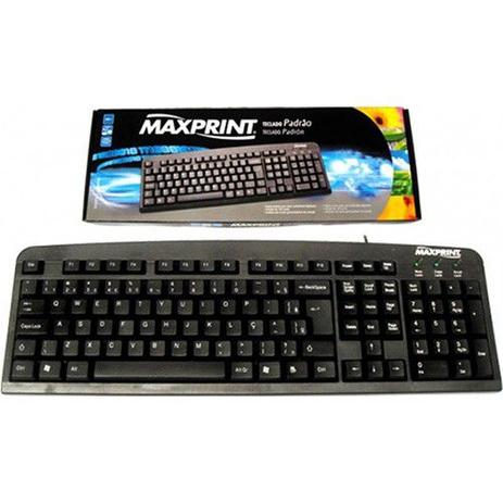 Teclado Padrão Usb Preto Maxprint Menor preço em Teclado Padrão Usb Preto Maxprint