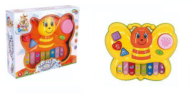 Teclado piano musical infantil borboleta colorida com luz - Wellmix Menor preço em Teclado piano musical infantil borboleta colorida com luz - Wellmix