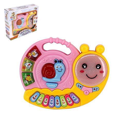Teclado / piano musical infantil caracol lesmucha colors com luz a pilha na caixa wellkids - Wellmix é boa?