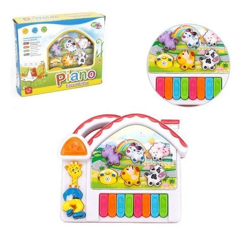 Teclado piano musical infantil fazendinha colorida com luz - Wellmix é boa?