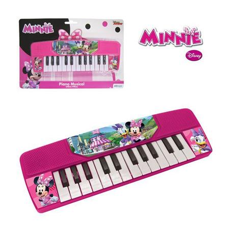 Menor preço em Teclado piano musical infantil minnie 24 teclas - Etitoys