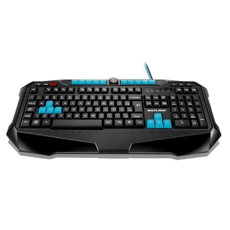 Teclado Profis. Metal War Gamer Preto Usb c/ Apoio para Os Pulsos Tc185 Multilaser Menor preço em Teclado Profis. Metal War Gamer Preto Usb c/ Apoio para Os Pulsos Tc185 Multilaser