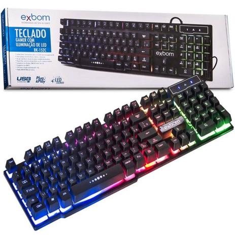 Teclado Semi Mecânico Gamer Profissional USB Abnt2 Iluminado Led Rgb Metal BK-152C - Exbom é boa?