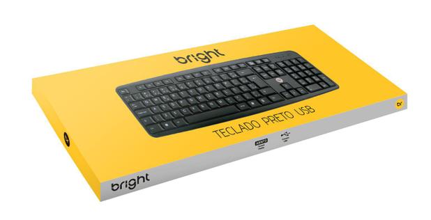 Teclado standard Usb Bright Preto 0014 Menor preço em Teclado standard Usb Bright Preto 0014