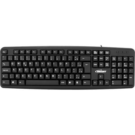 Teclado USB Basico Preto - Bright Menor preço em Teclado USB Basico Preto - Bright