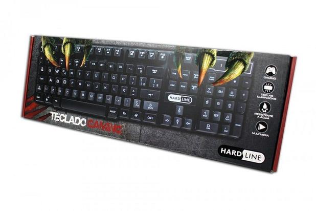 Teclado USB Gamer Semi-Mecânico Iluminado Hard Line KB-7010 Preto é boa?