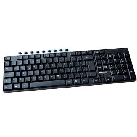 Teclado usb multimidia preto prata maxprint 60805-4 Menor preço em Teclado usb multimidia preto prata maxprint 60805-4