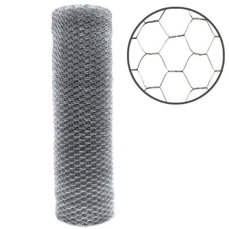 Tela Hexagonal para Viveiro Fio 26 Galvanizada 1 x 50 Metros - Rolo Fechado - Extra Menor preço em Tela Hexagonal para Viveiro Fio 26 Galvanizada 1 x 50 Metros - Rolo Fechado - Extra