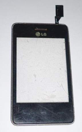 Tela Touch C/ Aro Celular LG-T375 Preto e Cinza Semi Nova Menor preço em Tela Touch C/ Aro Celular LG-T375 Preto e Cinza Semi Nova