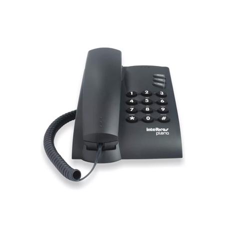 Telefone com Fio Intelbras Pleno Preto s/ Chave de Bloqueio Menor preço em Telefone com Fio Intelbras Pleno Preto s/ Chave de Bloqueio