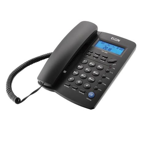 Telefone De Mesa Com Fio Elgin TCF3000 C/ Identificador Preto Menor preço em Telefone De Mesa Com Fio Elgin TCF3000 C/ Identificador Preto