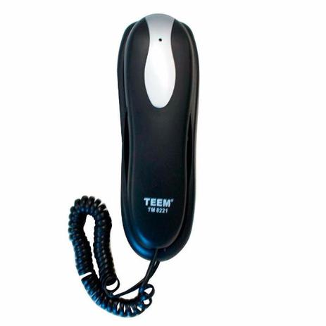 Telefone e Interfone Básico Padrão Comum Fixo Slim Pequeno Preto TEEM Modelo TM 8221 é boa?