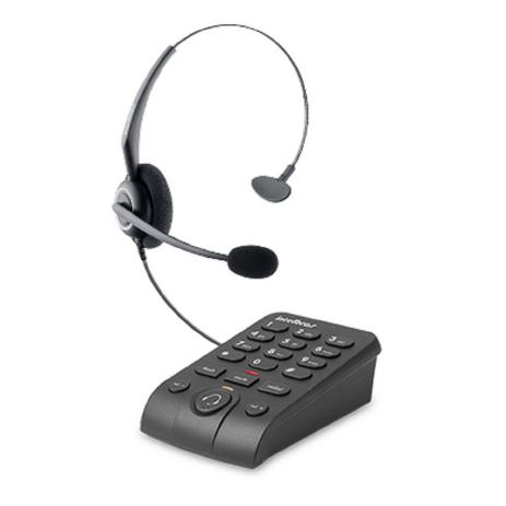 Menor preço em Telefone headset com base discadora intelbras hsb50 preto