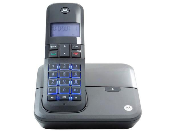 Telefone Motorola MOTO 4000 S/Fio C/Identificador + Viva Voz Preto Menor preço em Telefone Motorola MOTO 4000 S/Fio C/Identificador + Viva Voz Preto