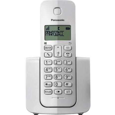 Telefone Panasonic KXTGB110LBW S/Fio Dect 6.0 BRANCO Menor preço em Telefone Panasonic KXTGB110LBW S/Fio Dect 6.0 BRANCO