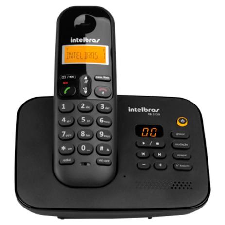 Telefone s/ Fio C/ID TS3130 Secr.Pto Intelbras Menor preço em Telefone s/ Fio C/ID TS3130 Secr.Pto Intelbras