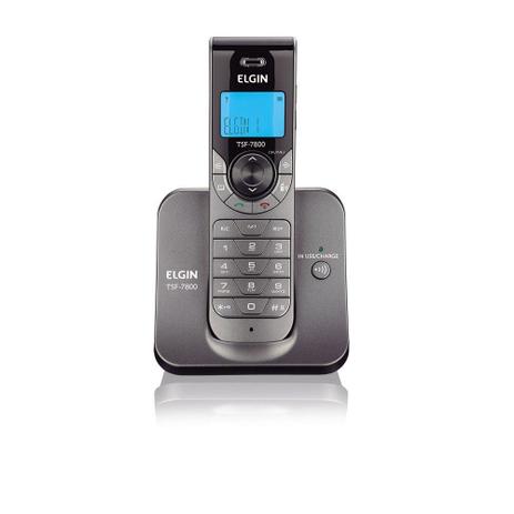 Telefone s/ Fio c/ Identificador, Viva Voz e Teclado Luminoso Preto TSF 7800 - Elgin Menor preço em Telefone s/ Fio c/ Identificador, Viva Voz e Teclado Luminoso Preto TSF 7800 - Elgin