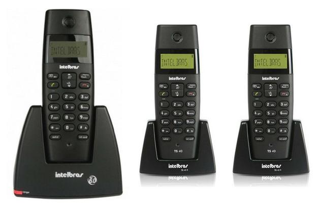 Telefone S/ fio digital TS 40 ID + 2 Ramal TS 40 R Intelbras Menor preço em Telefone S/ fio digital TS 40 ID + 2 Ramal TS 40 R Intelbras
