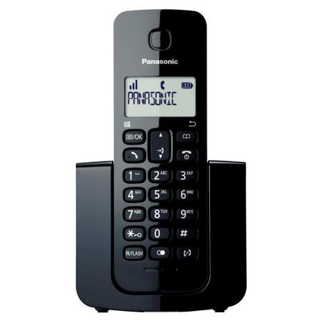 Telefone S/ Fio Identificador de Chamadas Panasonic TGB110LB Menor preço em Telefone S/ Fio Identificador de Chamadas Panasonic TGB110LB
