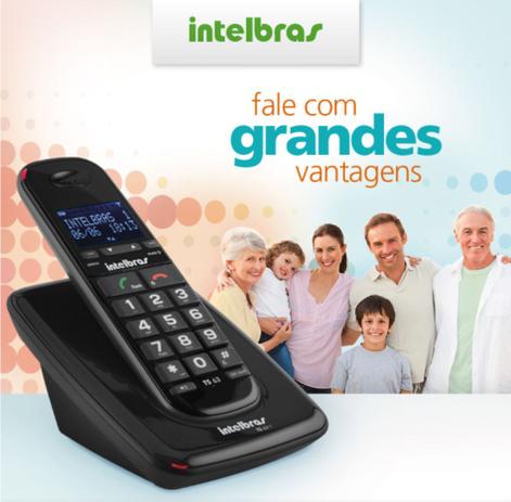 Telefone S/ Fio P/ Idosos C/ Id De Chamadas E Viva-voz Ts63v - Intelbras Menor preço em Telefone S/ Fio P/ Idosos C/ Id De Chamadas E Viva-voz Ts63v - Intelbras