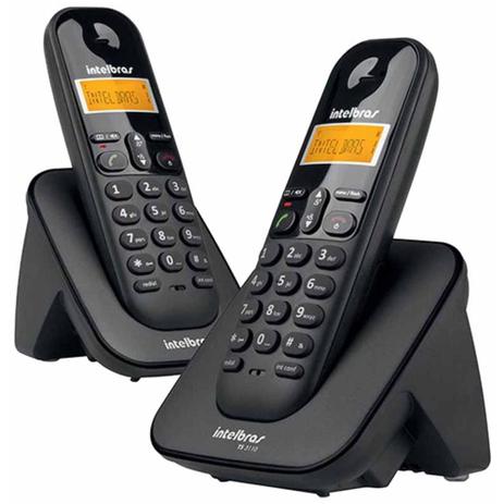 Telefone sem fio c/ramal com id preto ts3112 / un / intelbras Menor preço em Telefone sem fio c/ramal com id preto ts3112 / un / intelbras
