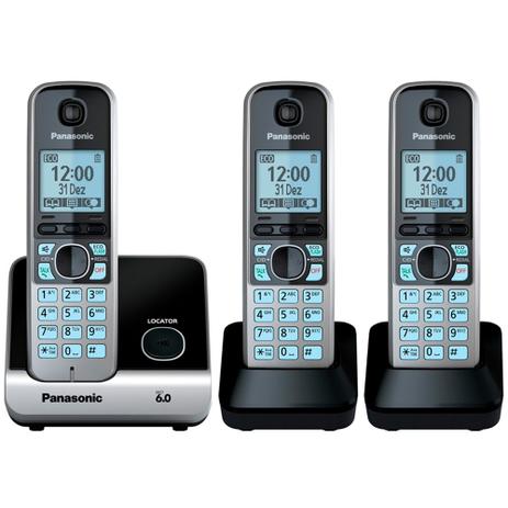 Telefone Sem Fio Digital Panasonic 2 Ramais com Identificador de Chamadas Preto e Prata KX-TG6713LBB Menor preço em Telefone Sem Fio Digital Panasonic 2 Ramais com Identificador de Chamadas Preto e Prata KX-TG6713LBB
