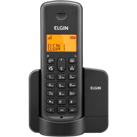 Telefone Sem Fio Elgin com Identificador de Chamadas TSF 8001 Preto