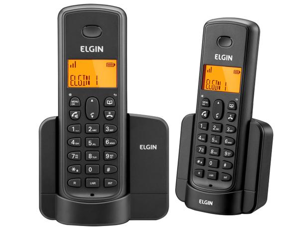 Telefone Sem Fio Elgin TSF8002 1 Ramal - Identificador de Chamada Viva Voz Preto
