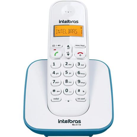 Telefone sem Fio Intelbras TS3110 com Identificador Azul Menor preço em Telefone sem Fio Intelbras TS3110 com Identificador Azul