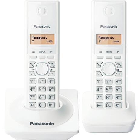 Telefone Sem Fio KX-TG1712LBW Dect 6.0 1.9Gh Branco + Ramal- Panasonic