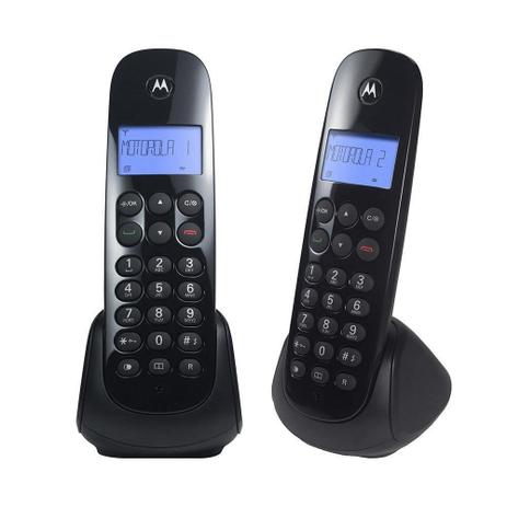 Telefone sem Fio Motorola 700-MRD2 Preto Dect 6.0 com Identificador de Chamadas + 1 Ramal