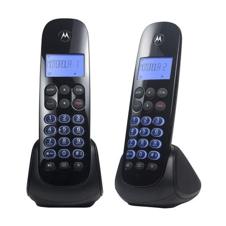 Telefone sem Fio Motorola 750-MRD2 Preto Dect 6.0 com Identificador de Chamadas, Viva-Voz + 1 Ramal