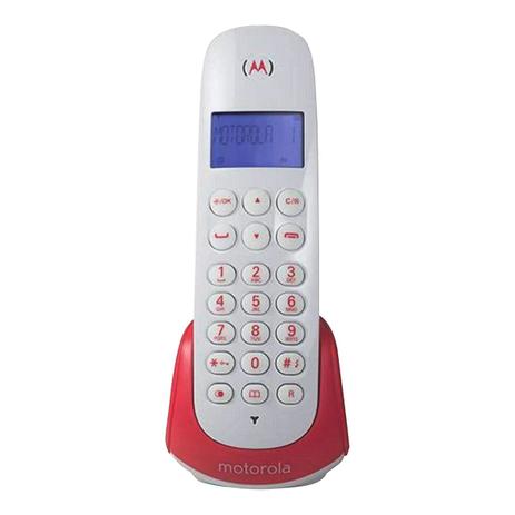 Telefone Sem Fio Motorola C/ Identificador Moto700S Branco/Vermelho Menor preço em Telefone Sem Fio Motorola C/ Identificador Moto700S Branco/Vermelho