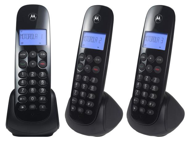 Telefone Sem Fio Motorola MOTO700-MRD3 2 Ramais - Identificador de Chamada Preto