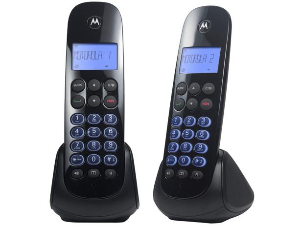 Telefone Sem Fio Motorola MOTO750-MRD2 + 1 Ramal - Identificador de Chamada Viva Voz Preto