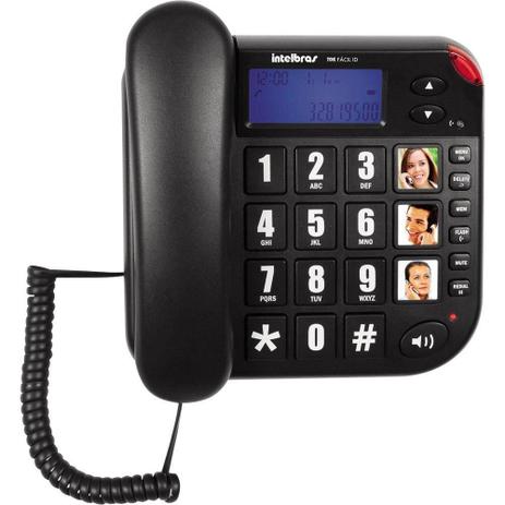 Telefone Tok Fácil ID com Identificador de Chamadas, Viva Voz - Intelbras